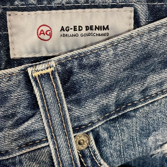 Adriano GOLDSCHMIED The Ex-Boyfriend Slim Jeans Mid-Rise Embroidered Size 25 - Picture 6 of 8